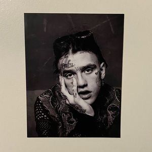 Black and White Lil Peep Poster